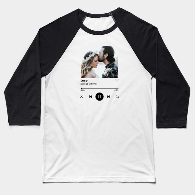 Personalized Photo & Song (Contact Me) Baseball T-Shirt by Venus Complete